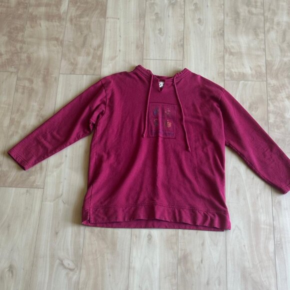 Women's Burgundy and Pink Sweatshirt - Picture 1 of 2